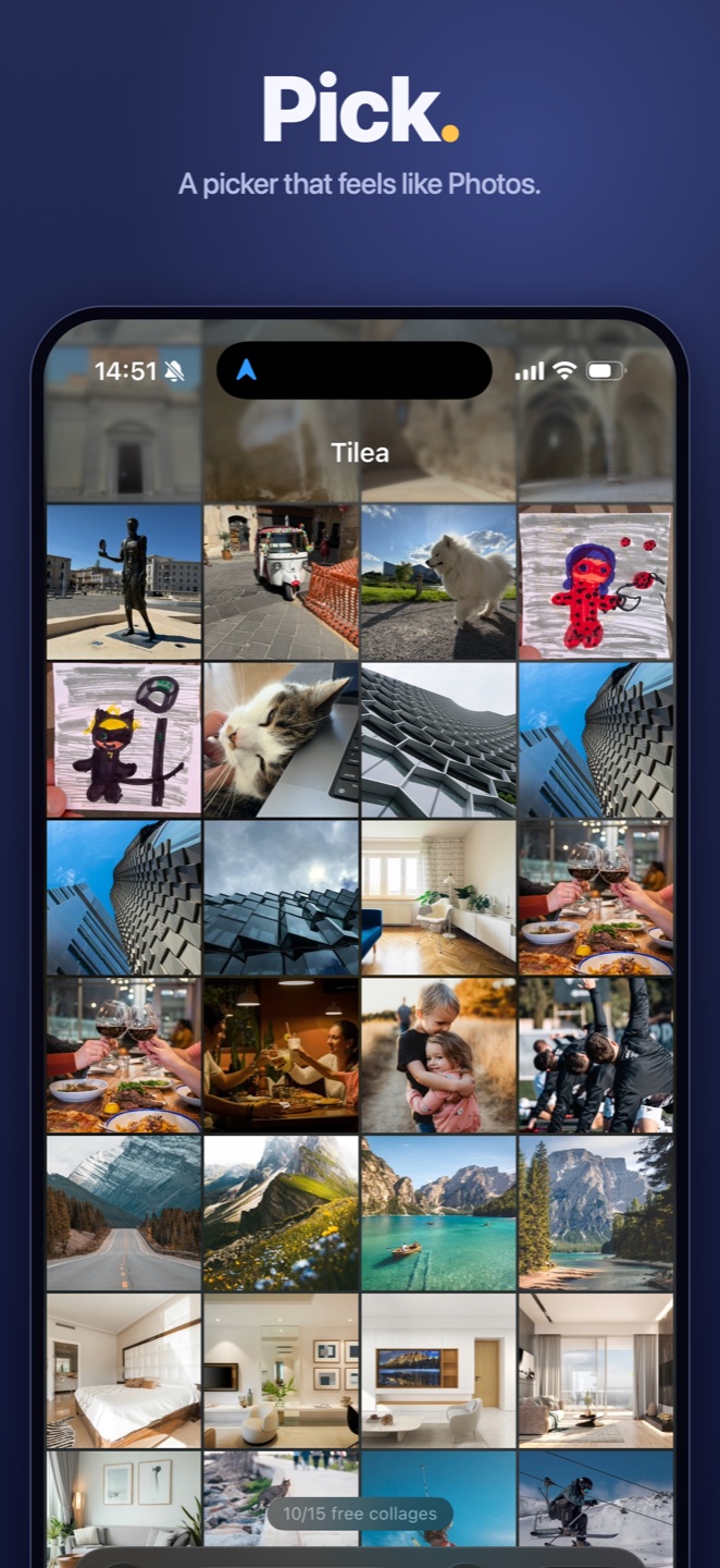 Built-in photo picker that feels just like Photos